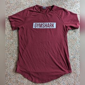 Gymshark Box Logo Burgundy T Shirt Size Medium
